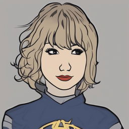 A high-quality digital art piece that combines the Wojak meme style with the likeness of pop star Taylor Swift