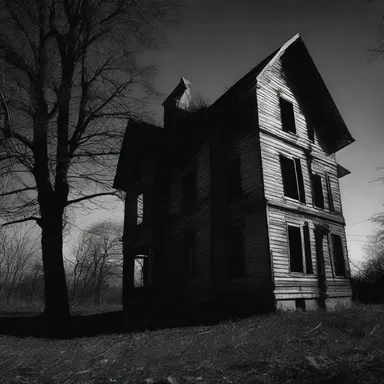 The haunted house was filled with eerie shadows and the sound of whispers that sent shivers down my spine eviIly.