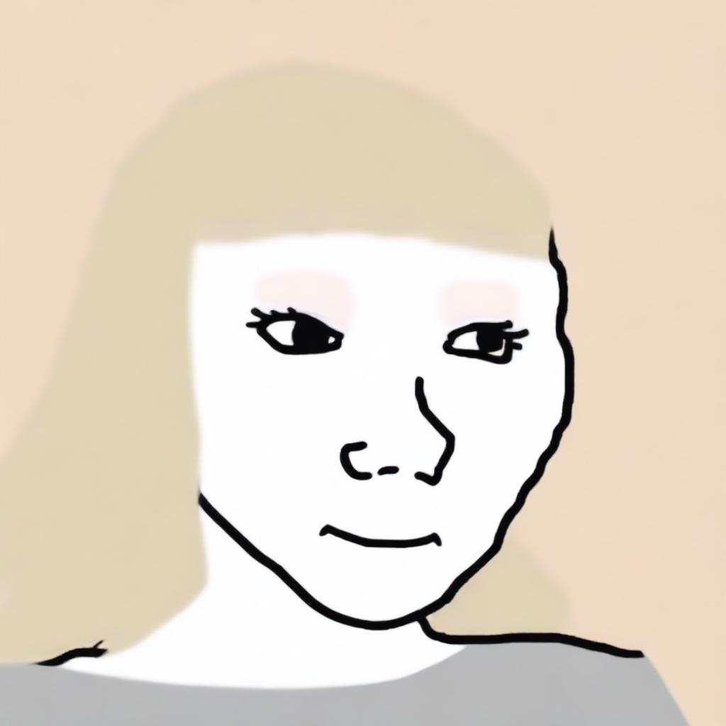 A high-quality digital art piece that merges the likeness of Taylor Swift with the iconic Wojak meme style