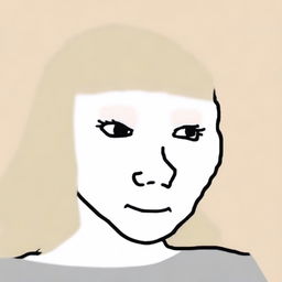 A high-quality digital art piece that merges the likeness of Taylor Swift with the iconic Wojak meme style