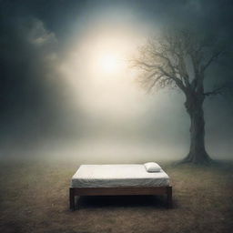 Conceptual image visualizing 'life after death', characterized by a peaceful, ethereal, or otherworldly atmosphere, possibly representing common spiritual beliefs or mythological concepts.