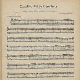 Sheet music for the song 'Can't Help Falling in Love' with notes highlighted and title beautifully inscribed at the top