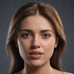 Render of a female named Heliya, with distinctive features, style and expressions that capture her unique persona.