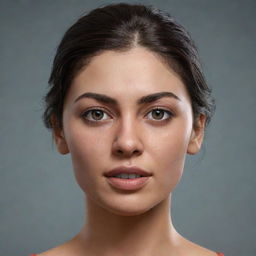 Render of a female named Heliya, with distinctive features, style and expressions that capture her unique persona.