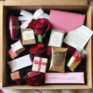 The gift box she received was a hodgepodge of chocolates, flowers, and love letters from her secret admirer.
