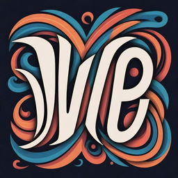 Abstract illustration featuring the stylized name 'Weny Gumogar' in dynamic, eye-catching lettering.