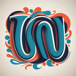 Abstract illustration featuring the stylized name 'Weny Gumogar' in dynamic, eye-catching lettering.