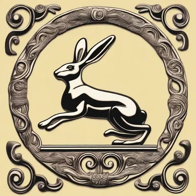 The hare motif is commonly used in architectural decoration to symbolize speed and agility.