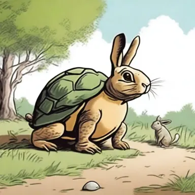 The fable 'The Tortoise and the Hare' is a classic example of using the hare as a symbol of overconfidence and underestimation.