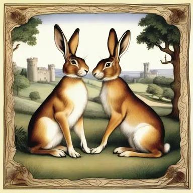During the medieval period, hares were a common delicacy enjoyed by nobles attending grand feasts in the castles of Europe.