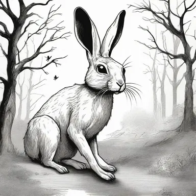 In the chilling horror novel 'The Curse of the Leporidae,' the cursed hare haunts unsuspecting victims, feeding on their flesh to sustain its supernatural powers.