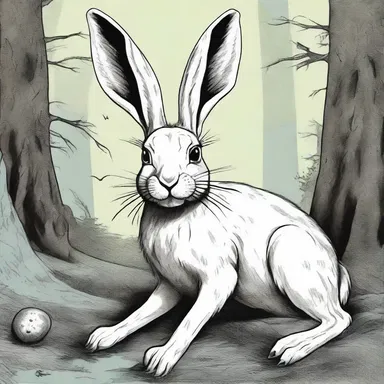 In the chilling horror novel 'The Curse of the Leporidae,' the cursed hare haunts unsuspecting victims, feeding on their flesh to sustain its supernatural powers.