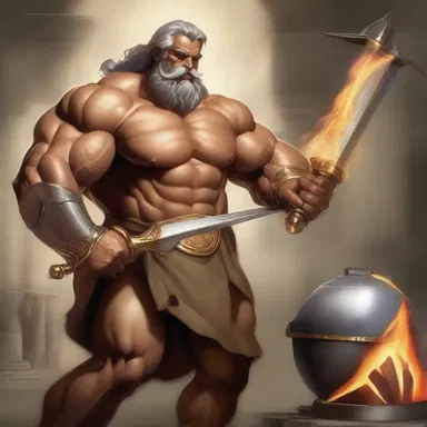 According to Greek mythology, the god Hephaestus created a pair of magical pincers for himself to forge weapons and armor for the gods.