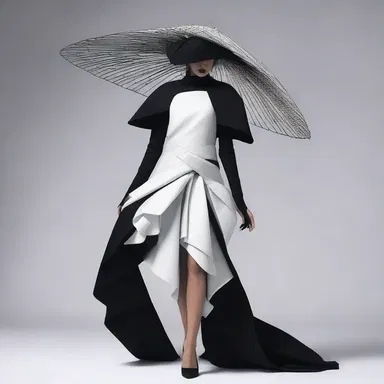 The fashion designer incorporated pincers into the design of the avant-garde dress, giving it a unique and edgy aesthetic.