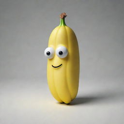 A sentient banana immersed in deep thought, with expressive eyes and a thoughtful expression.