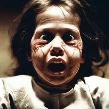 In the horror movie, the possessed girl's eyes rolled back as the lateral rectus muscle caused them to turn outward.