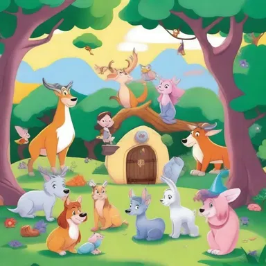 In the cartoon show, the characters often venture into a mythical place filled with magical creatures and enchantments.