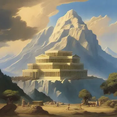 According to Greek mythology, the gods created a mythical place called Mount Olympus as their dwelling.