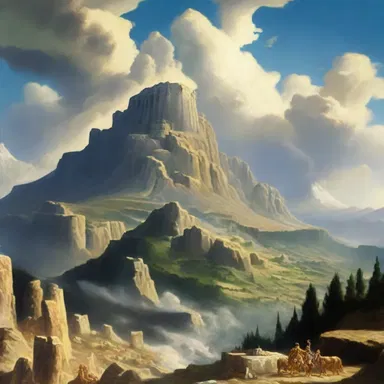 According to Greek mythology, the gods created a mythical place called Mount Olympus as their dwelling.