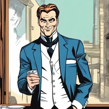 In the comics, the gentleman character is often depicted as a loyal and well-dressed butler.