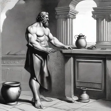 In Greek mythology, Hephaestus was portrayed as a gentleman who served as the blacksmith to the gods.