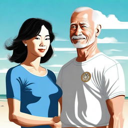 A digital art image showcasing a mature love story