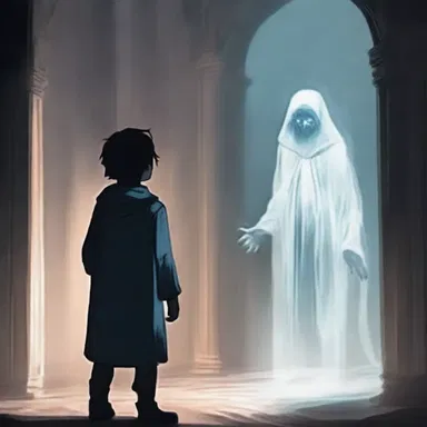 The protagonist experienced an eerie feeling as they scryed into a crystal and saw a terrifying apparition.