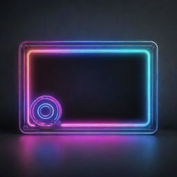 A sleek banner with futuristic technology theme, featuring an array of neon lights, holograms, and high-tech gadgets in a sleek metal design.