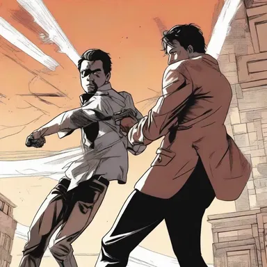 In the gripping novel, the protagonist used a quick jabbing motion to defend himself against the attacker.