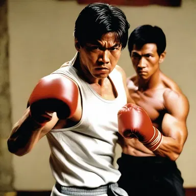In the action-packed movie, the skilled fighter showcased his expertise by swiftly jabbing at his opponents during the intense fight scenes.