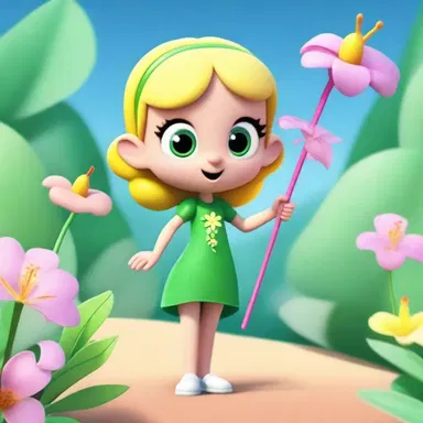 In the animated series 'Flora Friends', the main character, Lily, had a magical staff topped with a bracteate flower bud that granted her special powers.