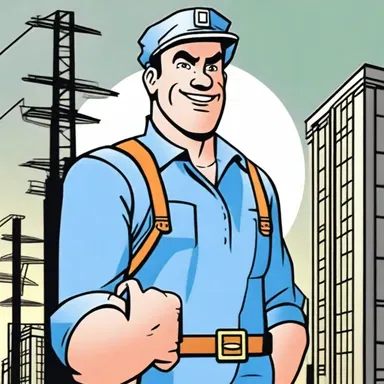 The power worker in the cartoon show was always the hero who saved the city from blackouts.