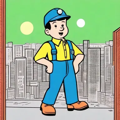 The power worker in the cartoon show was always the hero who saved the city from blackouts.