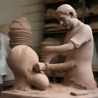 The sculptor de-aerated the clay by removing air bubbles before shaping it into a masterpiece.
