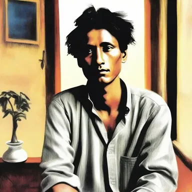The author's novel beautifully described the protagonist's struggle to de-aerate his thoughts and find inner peace.
