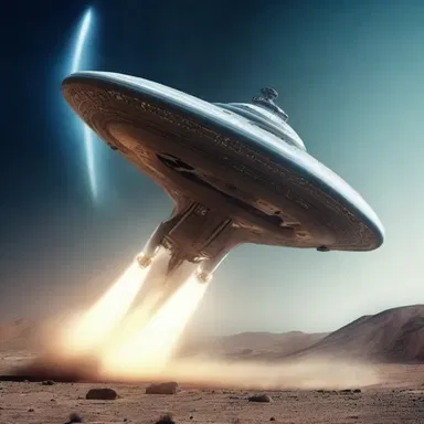 The spaceship launched a projectile at the alien spacecraft.
