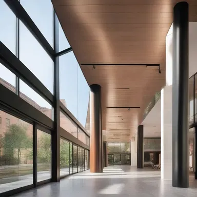 The architect incorporated a unique projectile element into the design of the building, adding a dynamic and modern touch.