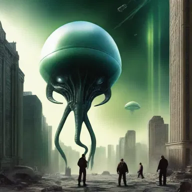 In the science fiction novel, the protagonist used an advanced alien projectile to defend Earth from invading aliens.