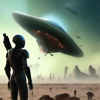 In the science fiction novel, the protagonist used an advanced alien projectile to defend Earth from invading aliens.