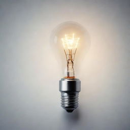 Conceptual piece representing innovation with a contemporary twist, such as a light bulb merging with a modern technology gadget.