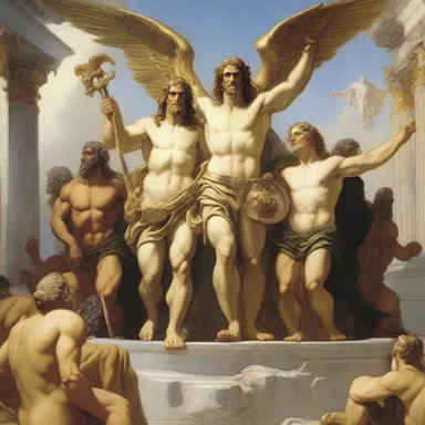 According to Greek mythology, the gods formed a powerful syndicate to defeat the fearsome Titans and establish their reign over Mount Olympus.