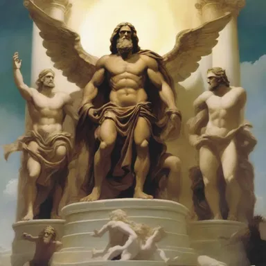 According to Greek mythology, the gods formed a powerful syndicate to defeat the fearsome Titans and establish their reign over Mount Olympus.