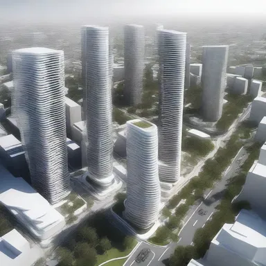 Multiple architecture firms decided to syndicate their design ideas and collaborate on a large-scale urban development project.