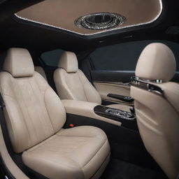 Luxurious and high-end car with opulent interiors in stunning detail