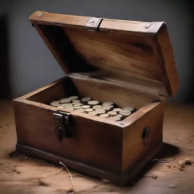 In the horror movie, the protagonist discovers a secret compartment with a false bottom in an old wooden chest.