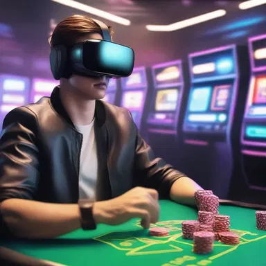 In the futuristic world of the novel, the protagonist uncovers a high-tech hustle involving virtual reality gambling.