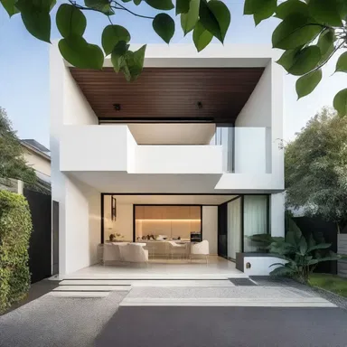The modern and minimalist design of the house perfectly captures the essence of hustle.