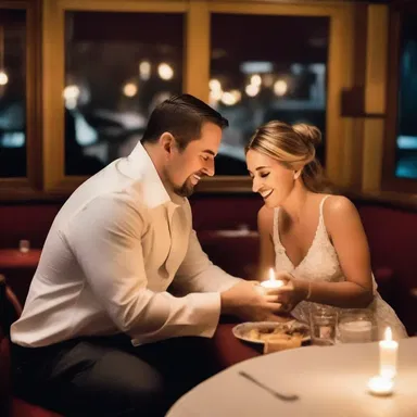In a romantic gesture, he hustled to make reservations at their favorite restaurant and surprised her with a candlelit dinner for their anniversary.