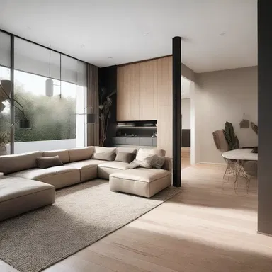 The modern home design featured open spaces that allowed the residents to hustle from one room to another seamlessly.