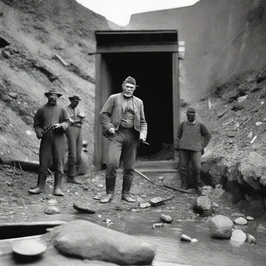 During the gold rush, many people hustled to the newly discovered mines in search of fortune.